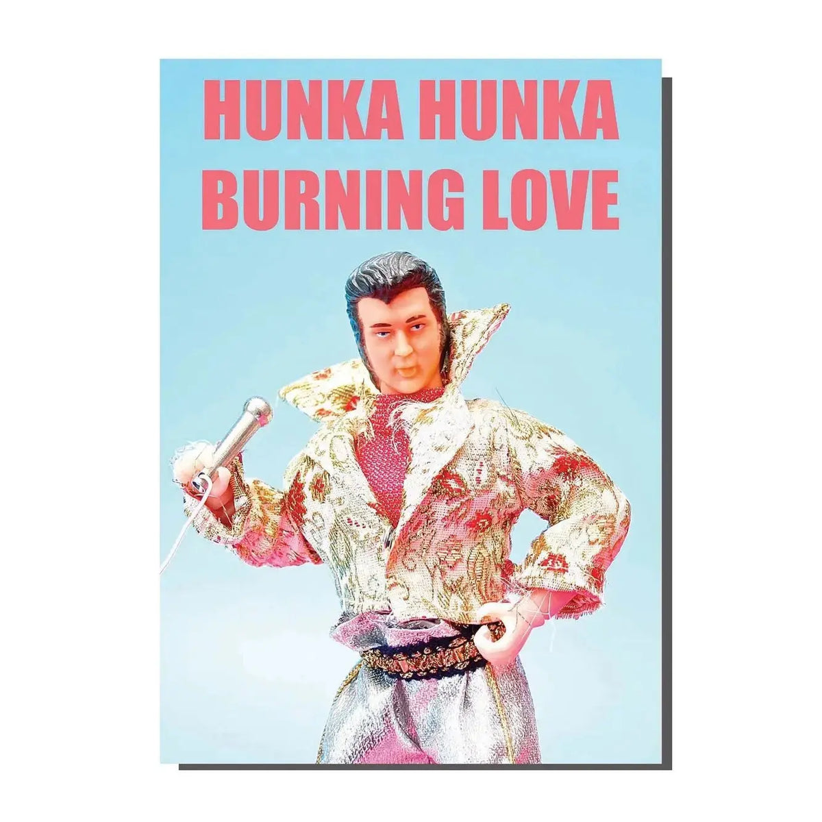 Elvis Love Card: The "Hunka Hunka Burning Love" Greeting Bite Your Granny Ziya Blue