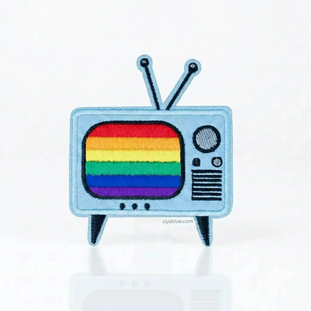Embroidered Rainbow Retro TV Pride Patch Ziya Blue Ziya Blue