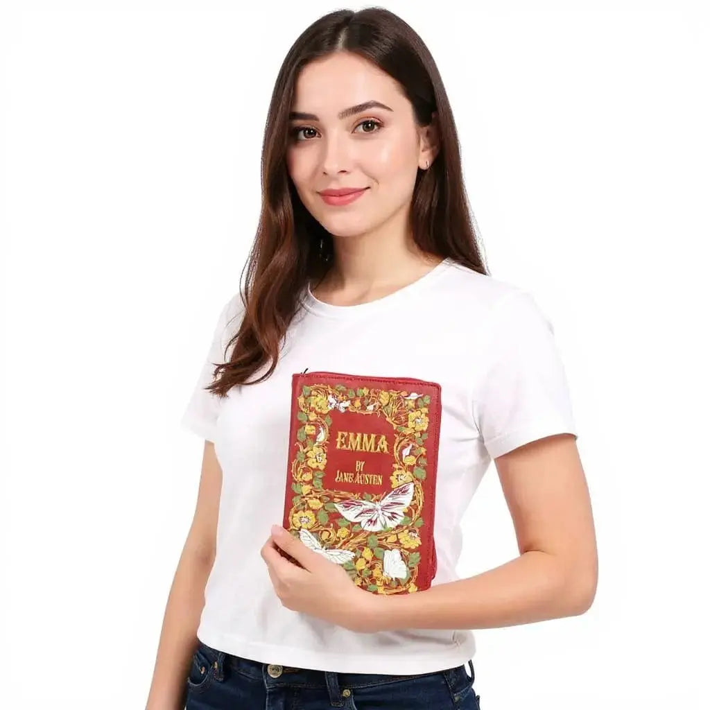 Emma Book Clutch – Jane Austen Literary Crossbody Bag COMECO INC Ziya Blue