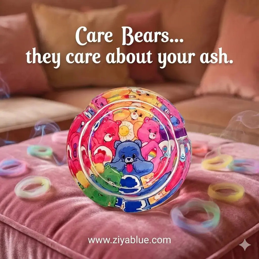 Emotional Support Bear Ashtray - Whimsical Glass Decor Ziya Blue Ziya Blue