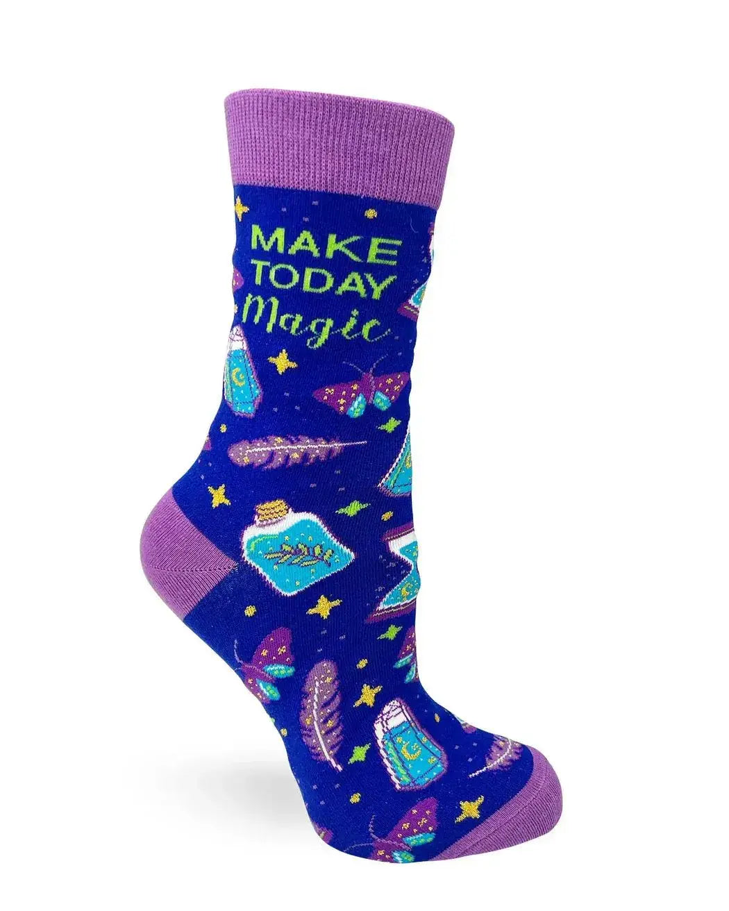 Enchant Your Wardrobe: Women's Make Today Magic Socks Fabdaz Ziya Blue