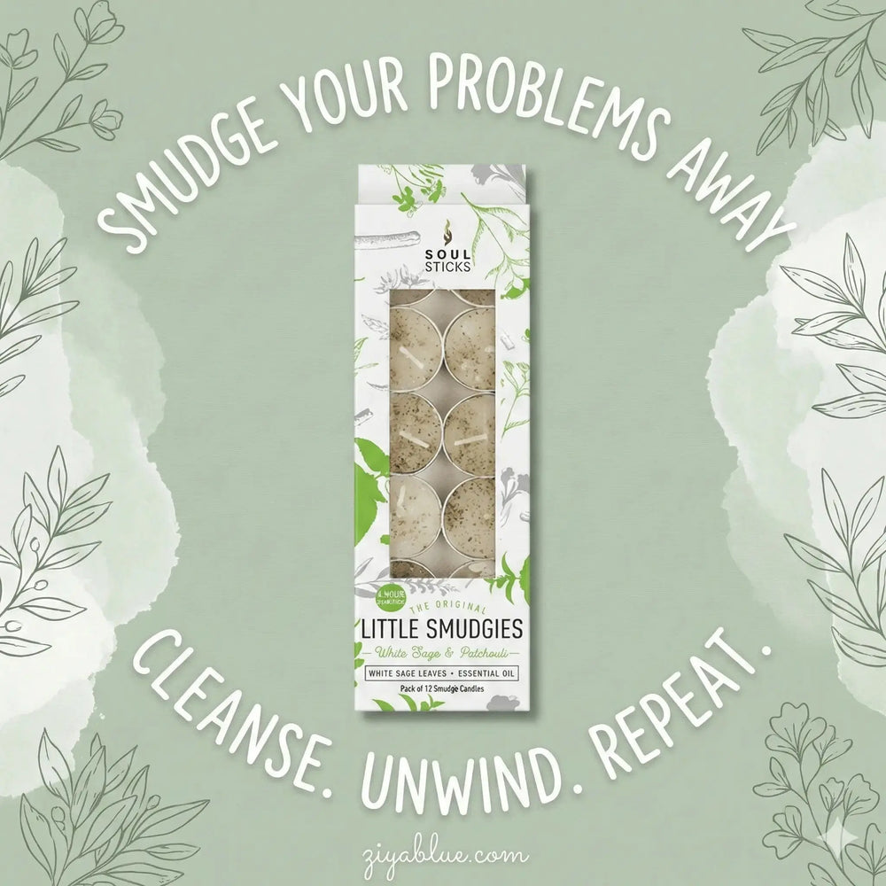 Eucalyptus Little Smudgies Candles: 12-Pack Aromatic Set 🕯️✨ Maeve Toys Ziya Blue