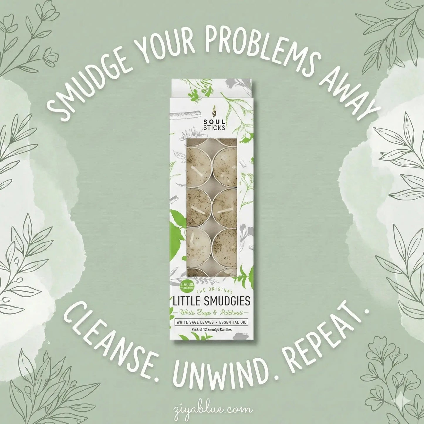Eucalyptus Little Smudgies Candles: 12-Pack Aromatic Set 🕯️✨ Maeve Toys Ziya Blue
