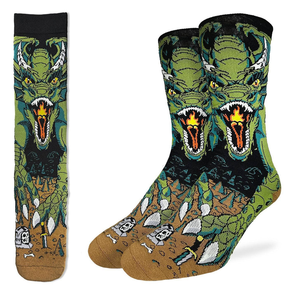 Evil Dragon Socks: Fire Breathing Fashion Good Luck Sock Ziya Blue