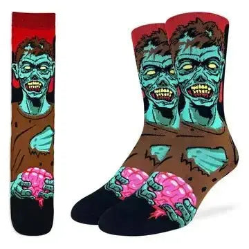 Evil Zombie Socks: A Killer Choice Good Luck Sock Ziya Blue