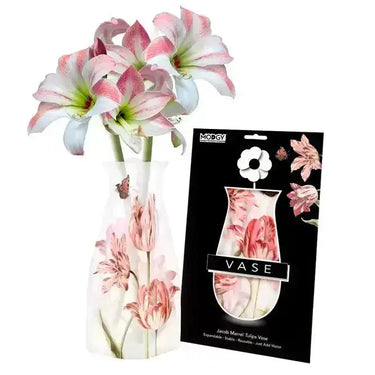 Expandable Plastic Vase: Flat-to-Fab Flower Holder Modgy Ziya Blue