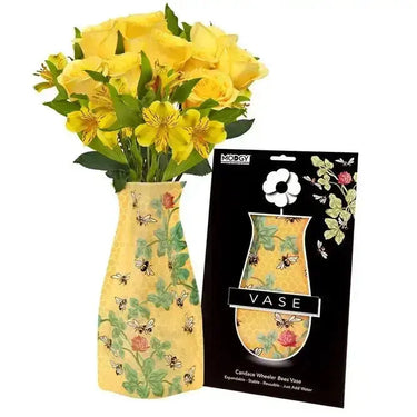 Expandable Plastic Vase: Flat-to-Fab Flower Holder Modgy Ziya Blue