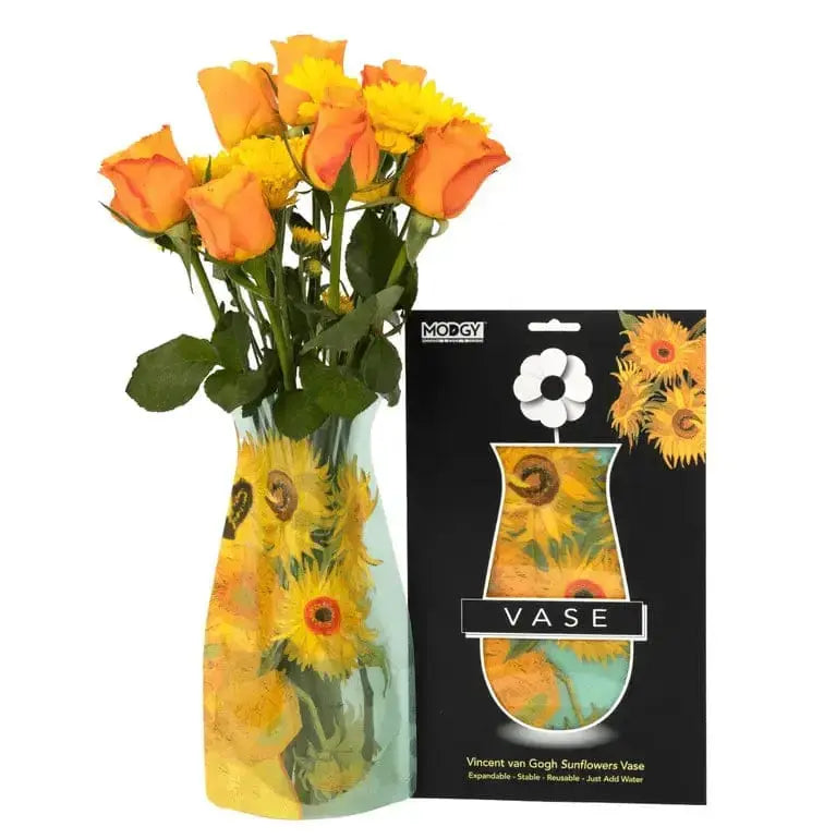 Expandable Plastic Vase: Flat-to-Fab Flower Holder Modgy Ziya Blue