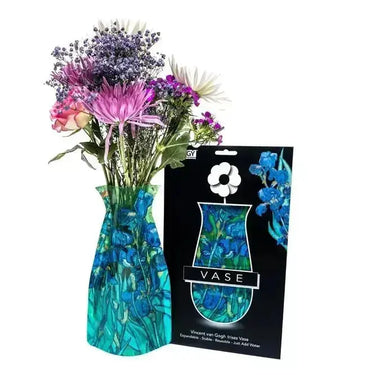 Expandable Plastic Vase: Flat-to-Fab Flower Holder Modgy Ziya Blue