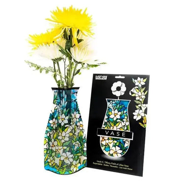 Expandable Plastic Vase: Flat-to-Fab Flower Holder Modgy Ziya Blue