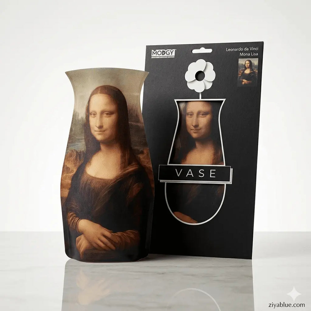 Expandable Plastic Vase: Flat-to-Fab Flower Holder Modgy Ziya Blue