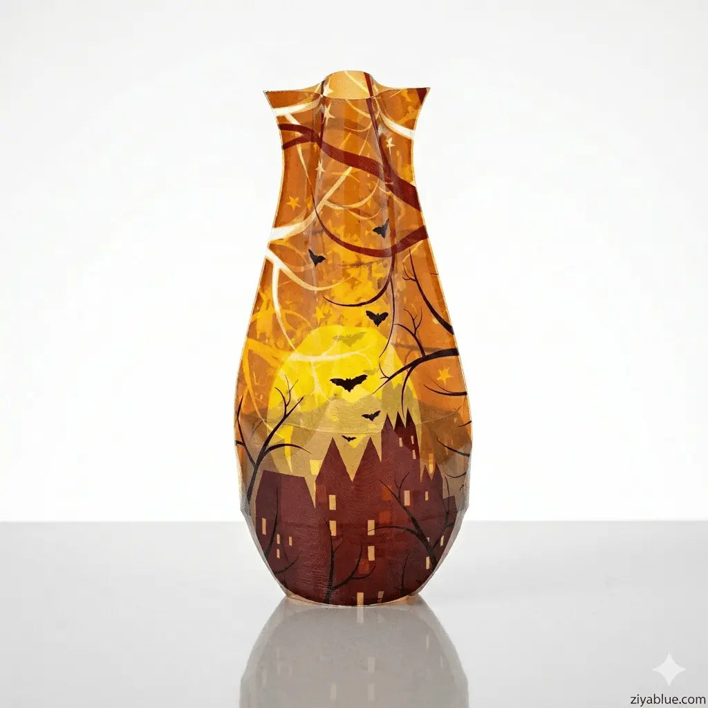 Expandable Plastic Vase: Flat-to-Fab Flower Holder Modgy Ziya Blue