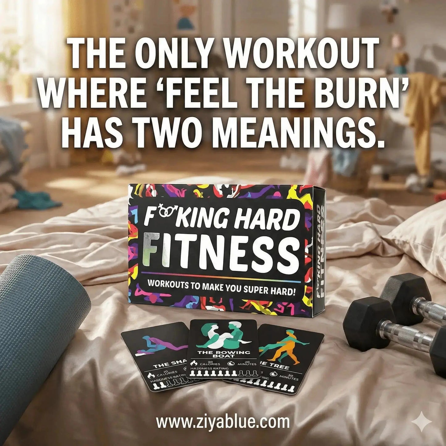 F*cking Hard Fitness Card Pack Gift Republic Ziya Blue