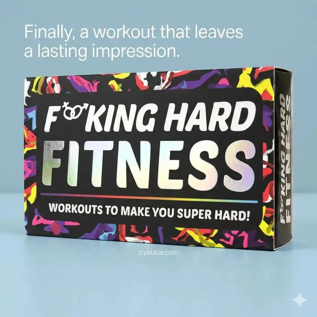 F*cking Hard Fitness Card Pack Gift Republic Ziya Blue