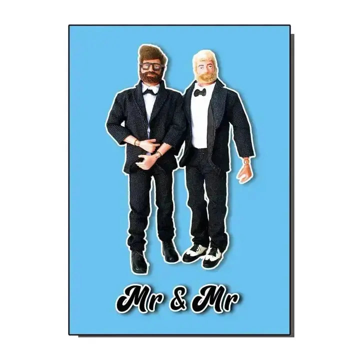 Fabulous Mr and Mr Wedding Card Bite Your Granny Ziya Blue