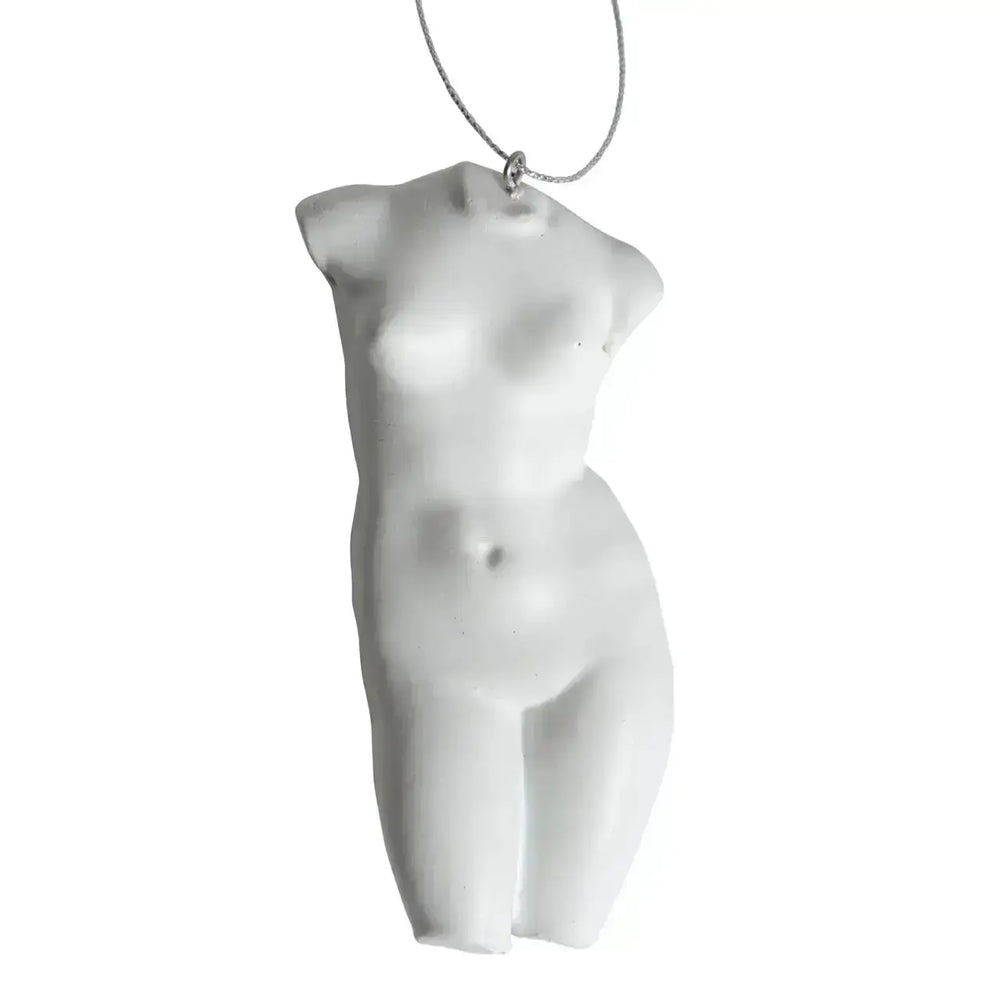 Female Torso Ornament | Classical White Goddess Hanging Decor McGowan & Rutherford Ltd Ziya Blue