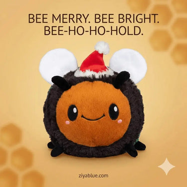 Festive Bumblebee Squishable Plush: The 7" Holiday Toy Squishables Ziya Blue