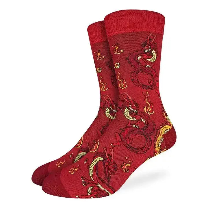 Fire Breathing Dragon Socks: A Mythical Masterpiece Good Luck Sock Ziya Blue