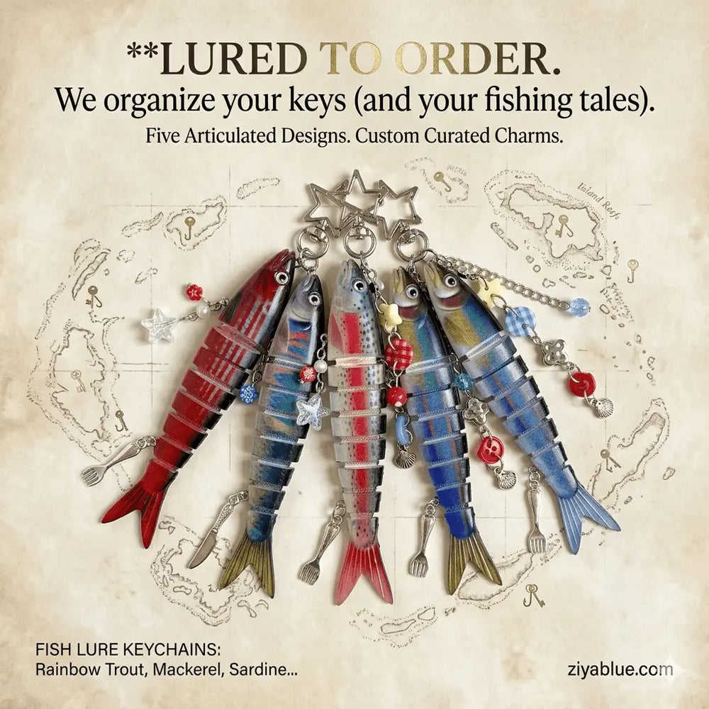 Fish Lure Keychain – The "Keeper" Ziya Blue Ziya Blue