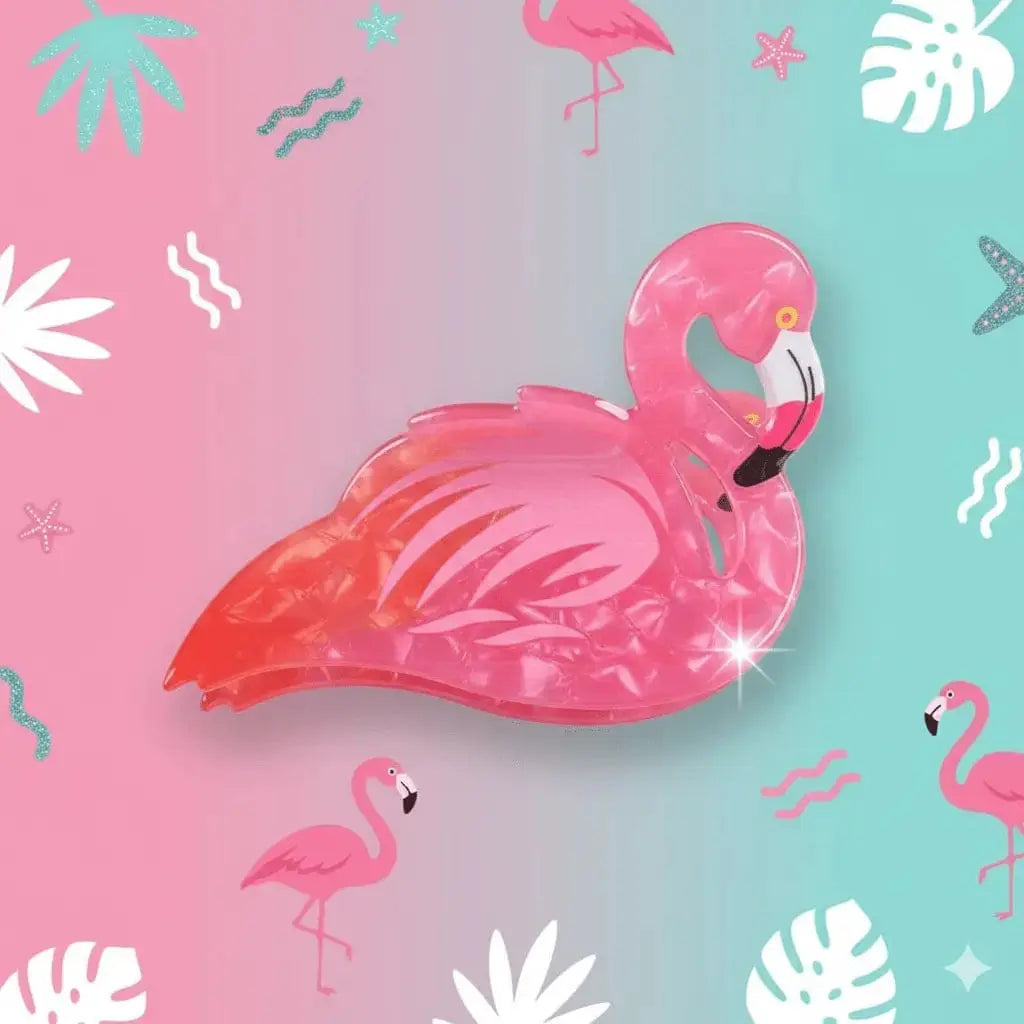 Flamingo Hair Claw | Vibrant Tropical Pink Accessory Ziya Blue Ziya Blue