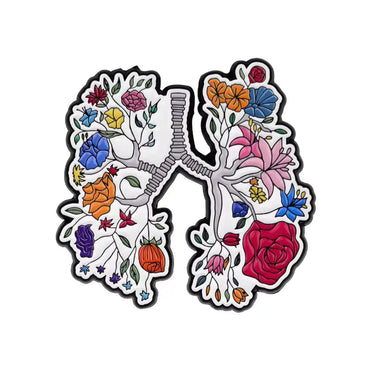 Floral Lungs Enamel Pin | Botanical Anatomical Badge Ziya Blue Ziya Blue