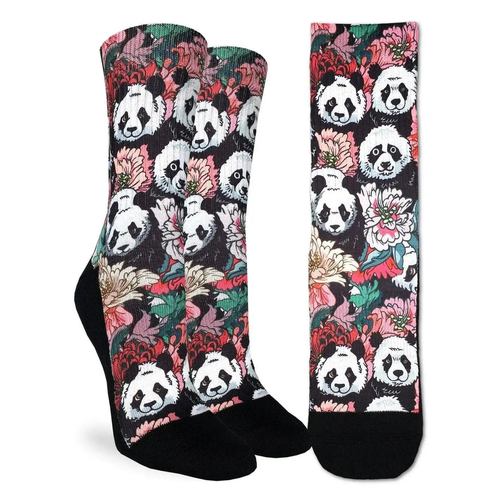Floral Panda Socks: Pure Perfection Good Luck Sock Ziya Blue