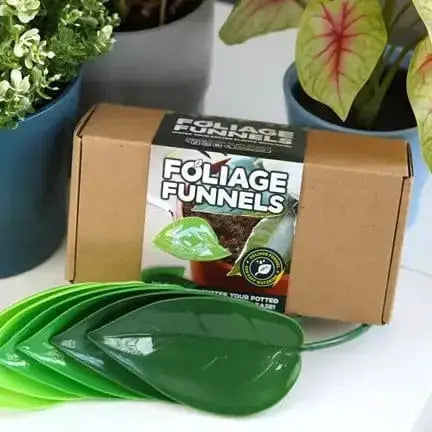 Foliage Funnels Leaf Watering Tool: Plant Parent Gift Bubblegum Stuff Ziya Blue