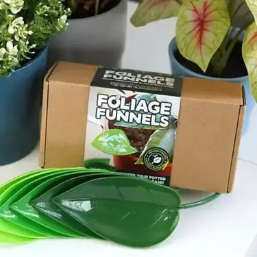 Foliage Funnels Leaf Watering Tool: Plant Parent Gift Bubblegum Stuff Ziya Blue