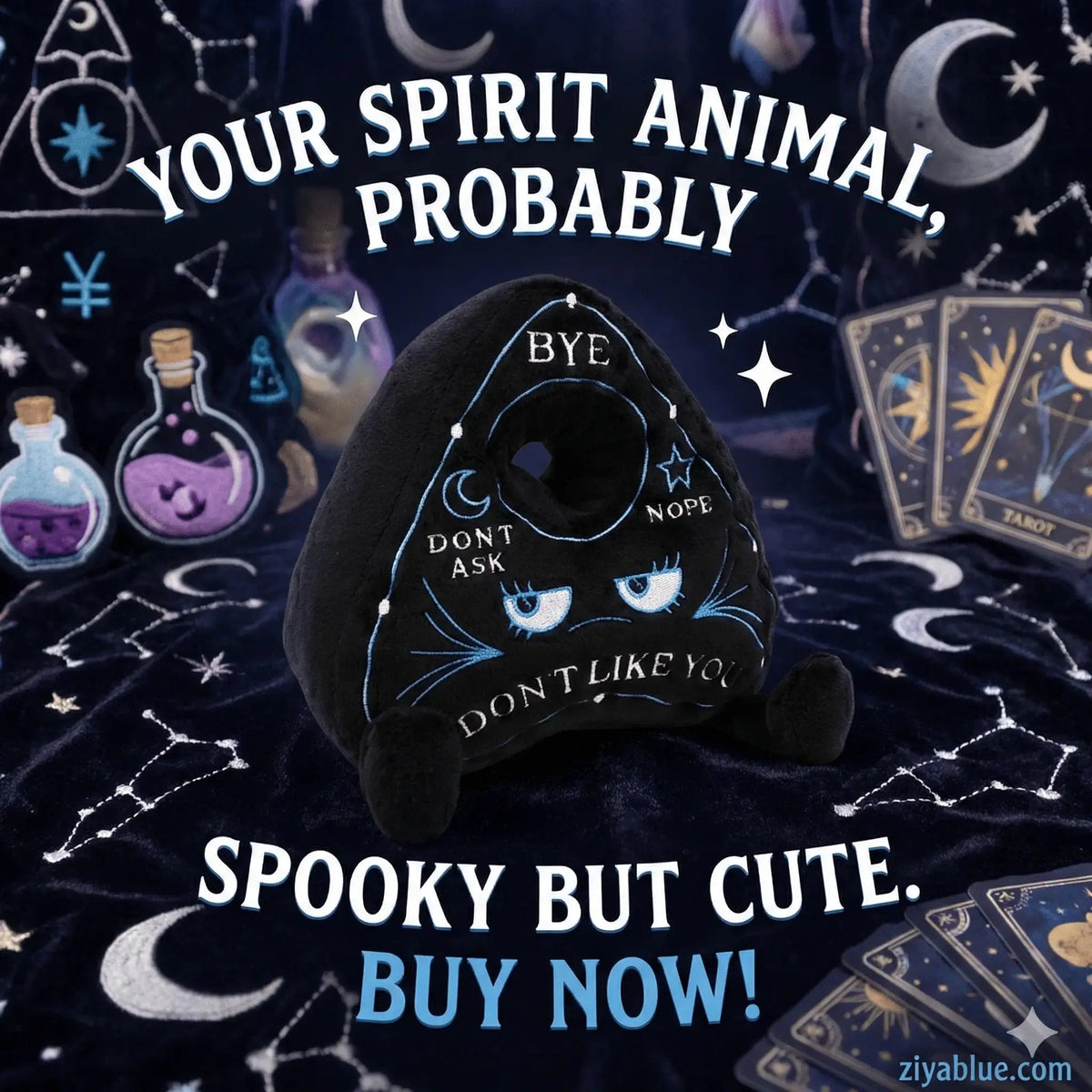 Fortune Paddle Plush - The Ultimate "Bye!" Mascot Punchkins Ziya Blue