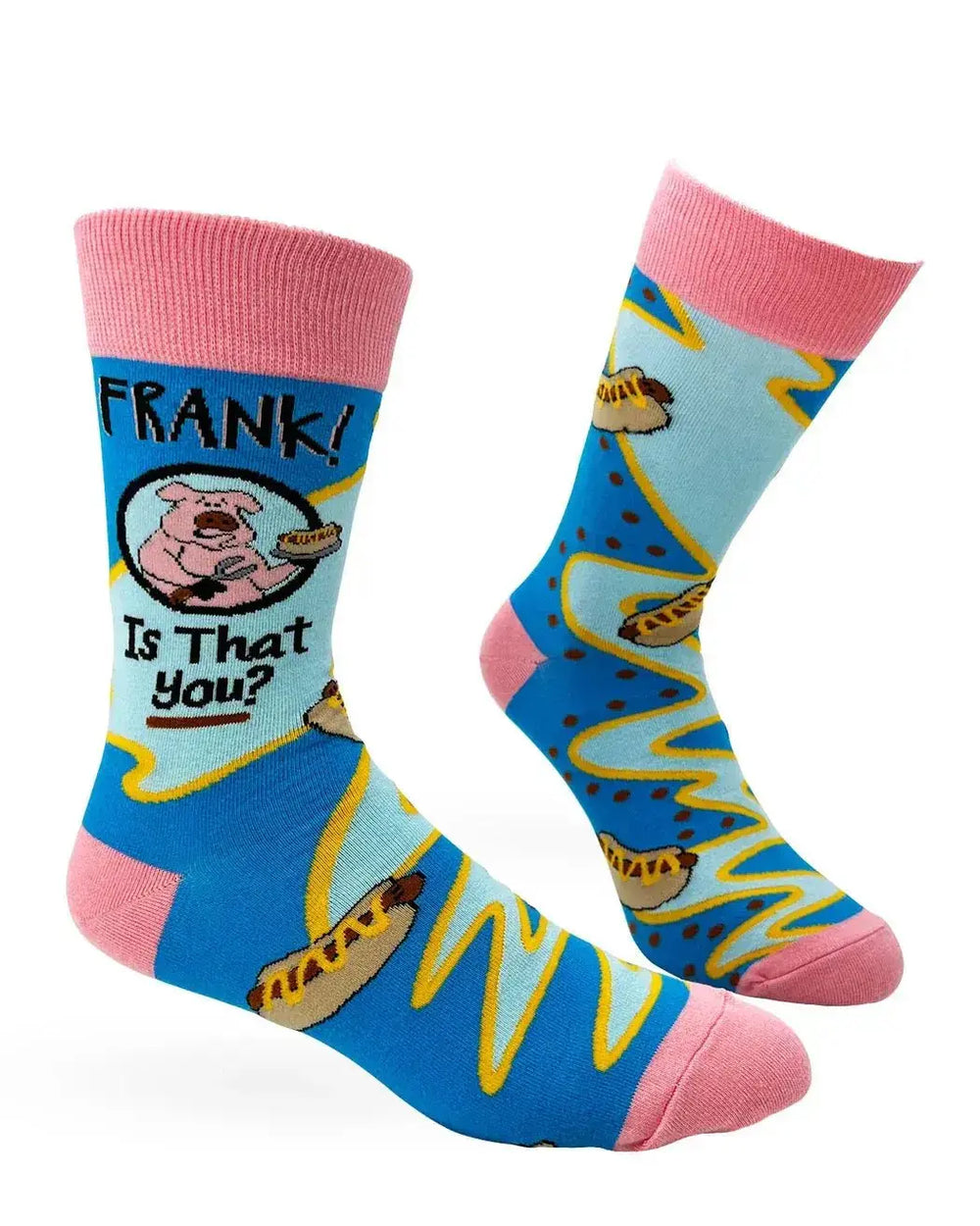Frank Is That You Socks: Funny Mens Crew Fabdaz Ziya Blue