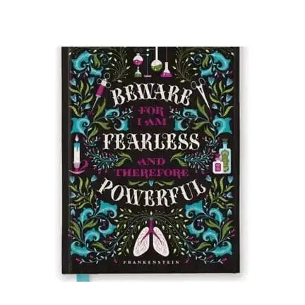 Frankenstein Foiled Journal | Jenny Zemanek Gothic Notebook Texas Bookman Ziya Blue