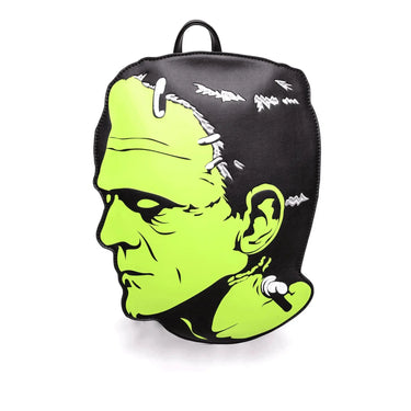 Frankenstein Head Backpack | Glow-in-the-Dark Horror Bag Rock Rebel Shop Ziya Blue