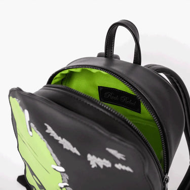 Frankenstein Head Backpack | Glow-in-the-Dark Horror Bag Rock Rebel Shop Ziya Blue