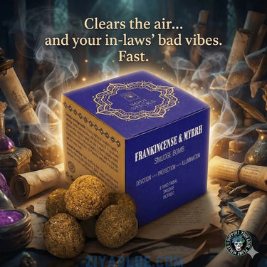 Frankincense and Myrrh Smudge Bombs | 5-Pack Sacred Ritual Kit Designs by Deekay Inc. Ziya Blue