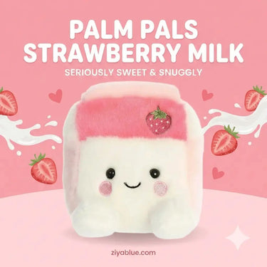 Fresa Strawberry Milk Palm Pals | 5" Plush Aurora Ziya Blue