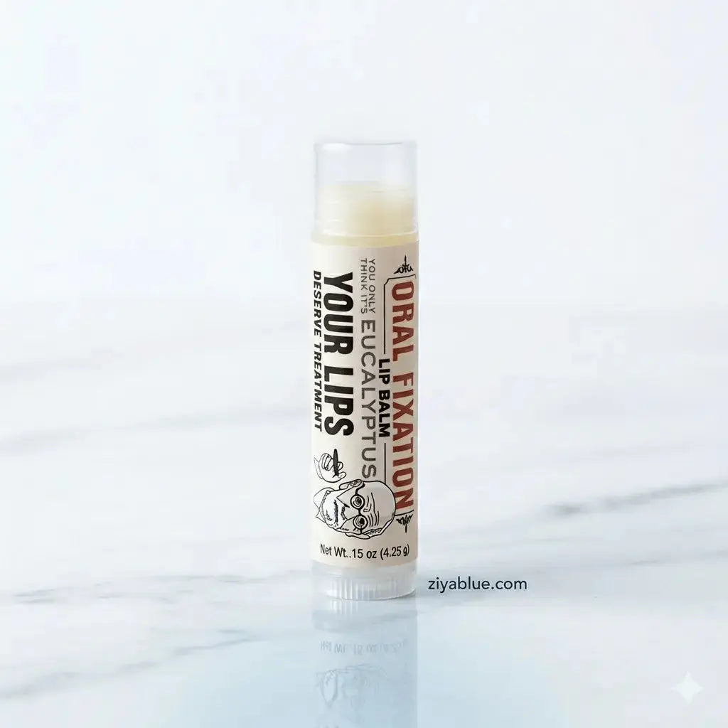 Freud Lip Balm: Eucalyptus Mint Therapeutic Care Faire Ziya Blue