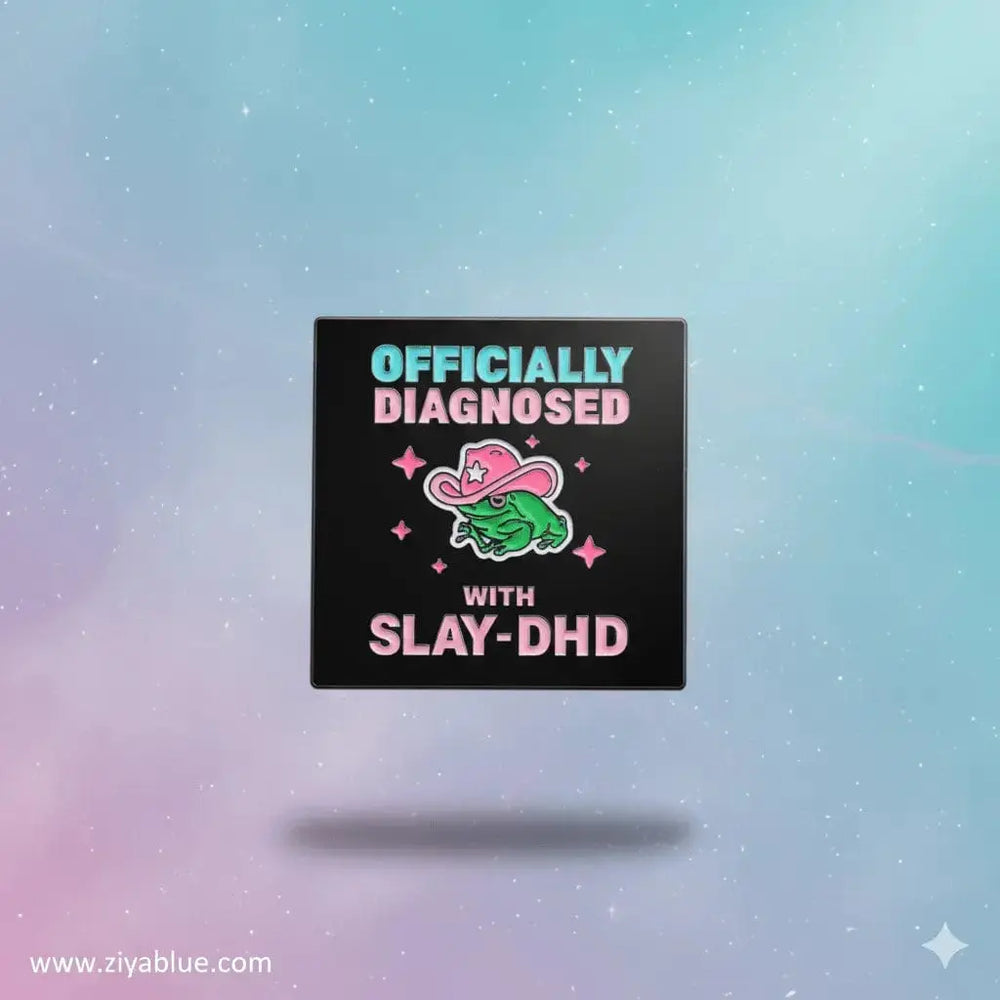 Frog Enamel Pin | Slay-DHD Neurodivergent Flair Ziya Blue Ziya Blue