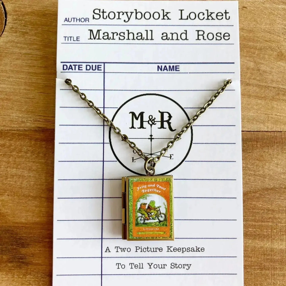 Frog and Toad Locket: Best Friends Necklace Marshall and Rose Ziya Blue