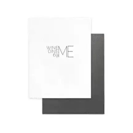 Funny Anniversary Card | "Wine Me Dine Me" Adult Greeting CARDIDEOLOGY Ziya Blue
