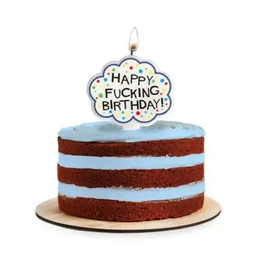 Funny Birthday Candle | X-Rated Adult Cake Topper Little Genie Productions Ziya Blue