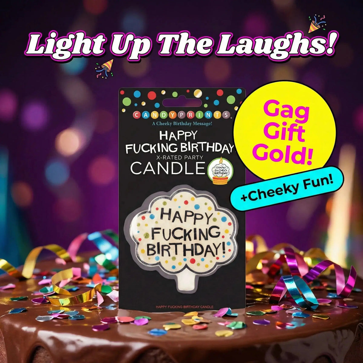 Funny Birthday Candle | X-Rated Adult Cake Topper Little Genie Productions Ziya Blue
