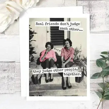 Funny Friendship Card: Vintage Bestie Greeting Maeve Toys Ziya Blue
