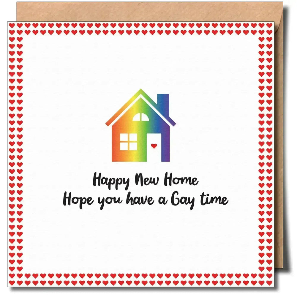 Funny LGBTQ+ Housewarming Card Faire Ziya Blue