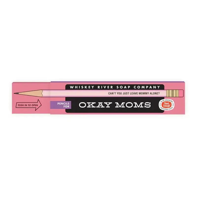 Funny Mom Pencil Set: Sarcastic Parenting Gift Whiskey River Ziya Blue