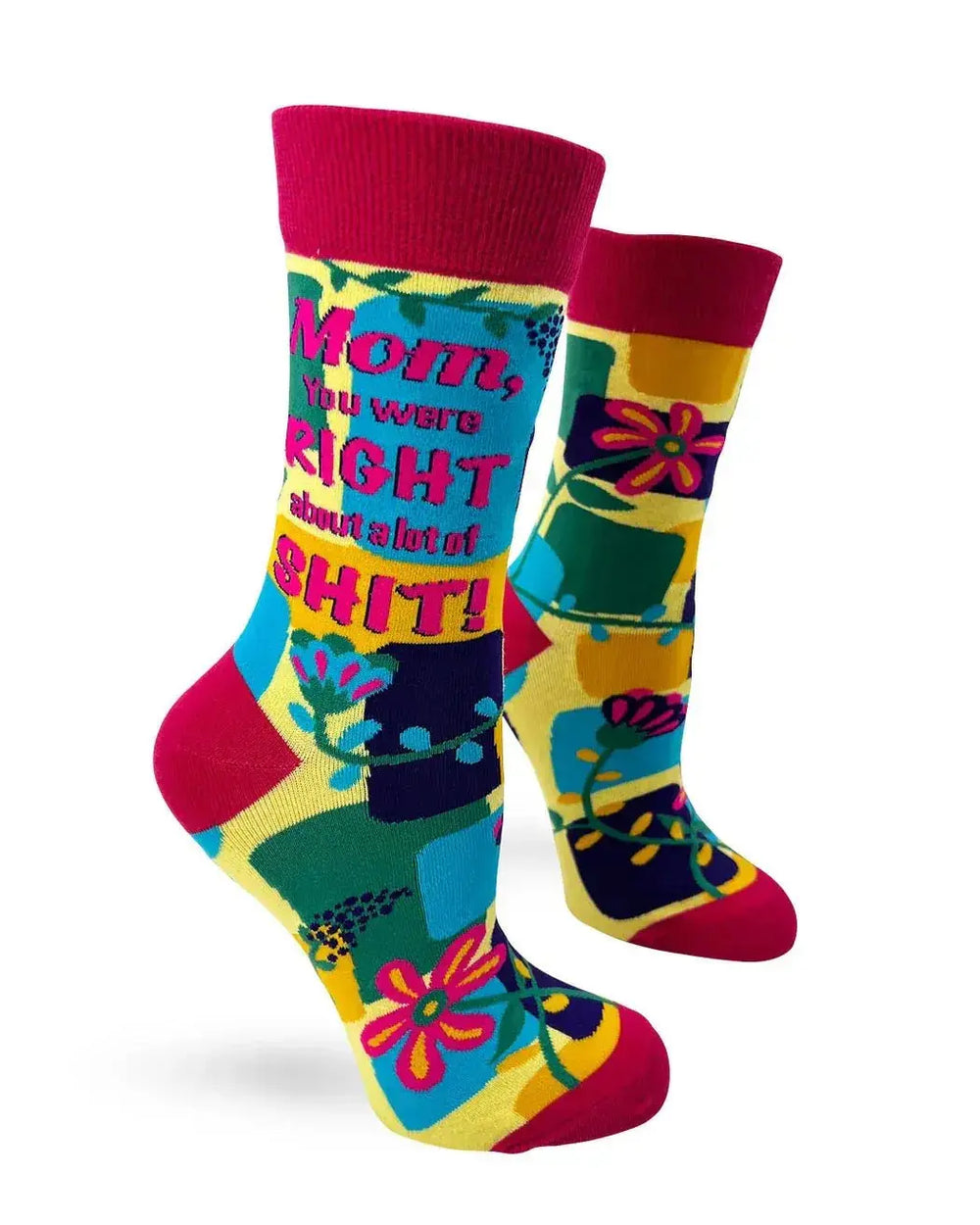 Funny Mom Socks: Women's You Were Right Crew Fabdaz Ziya Blue