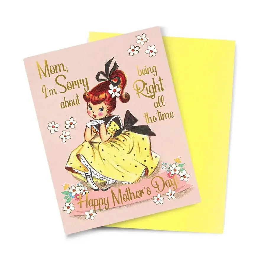 Funny Mother's Day Card: Sorry About Being Right Mom Smitten Kitten Ziya Blue