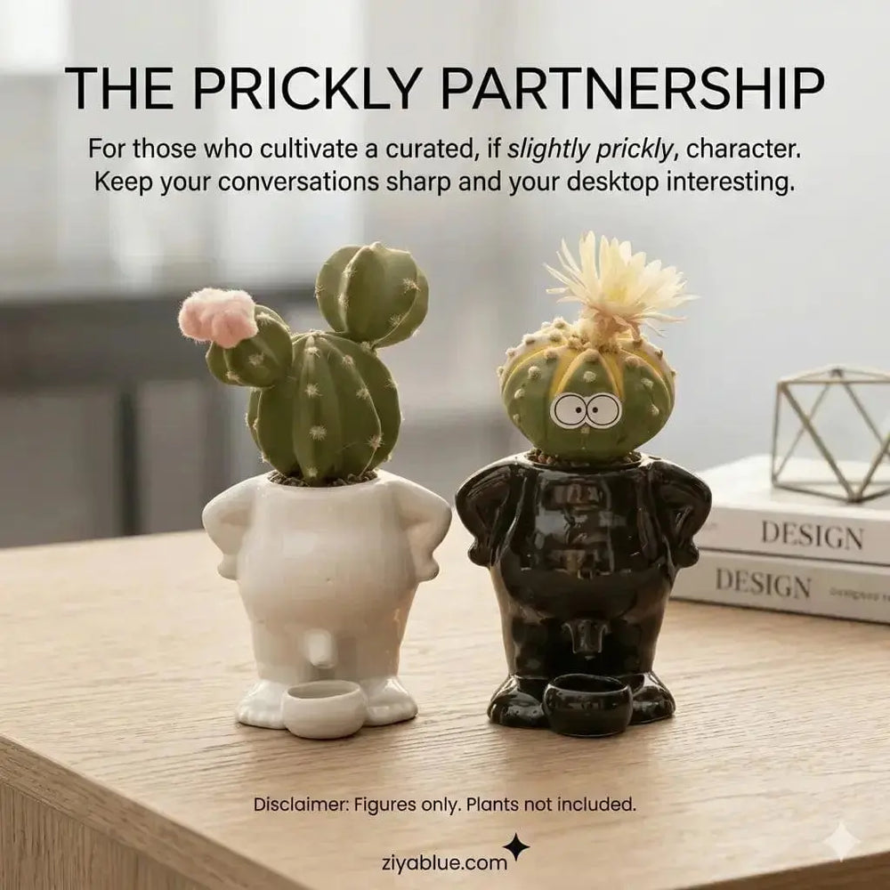 Funny Peeing Planter - The "Nature's Call" Gag Succulent Pot Ziya Blue Ziya Blue