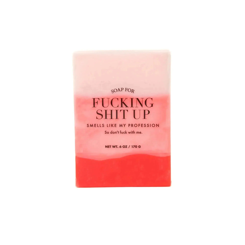 Funny Vegan Soap Gift: "Soap For F*cking Shit Up" Whiskey River Ziya Blue