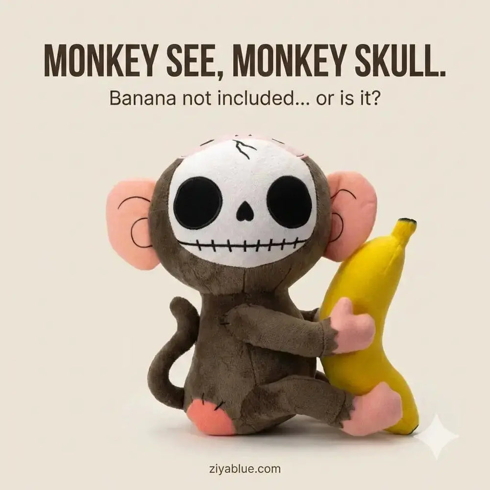 Furrybones Monkey Munky Stuffed Plush Pacific Giftware Ziya Blue
