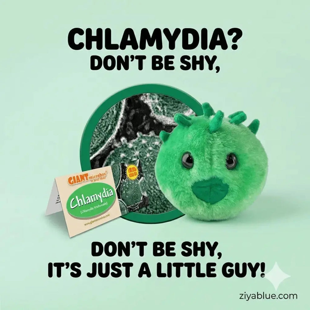 GIANTmicrobes Chlamydia Plush – Educational STI Toy Giant Microbes Ziya Blue
